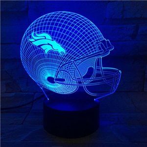 NFL Denver Broncos  Football Helmet 3D Light